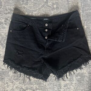 Wild Fable Black Frayed Jean Shorts